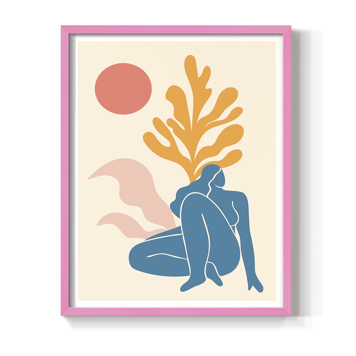 Matisse CCCXXI in Pink Solid Wood 8 x 10 Framed Print