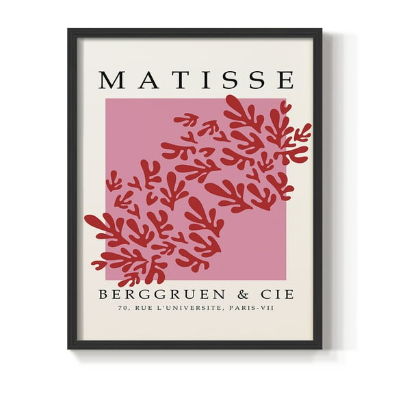 Matisse CCCXXII in Black Solid Wood 8 x 10 Framed Print