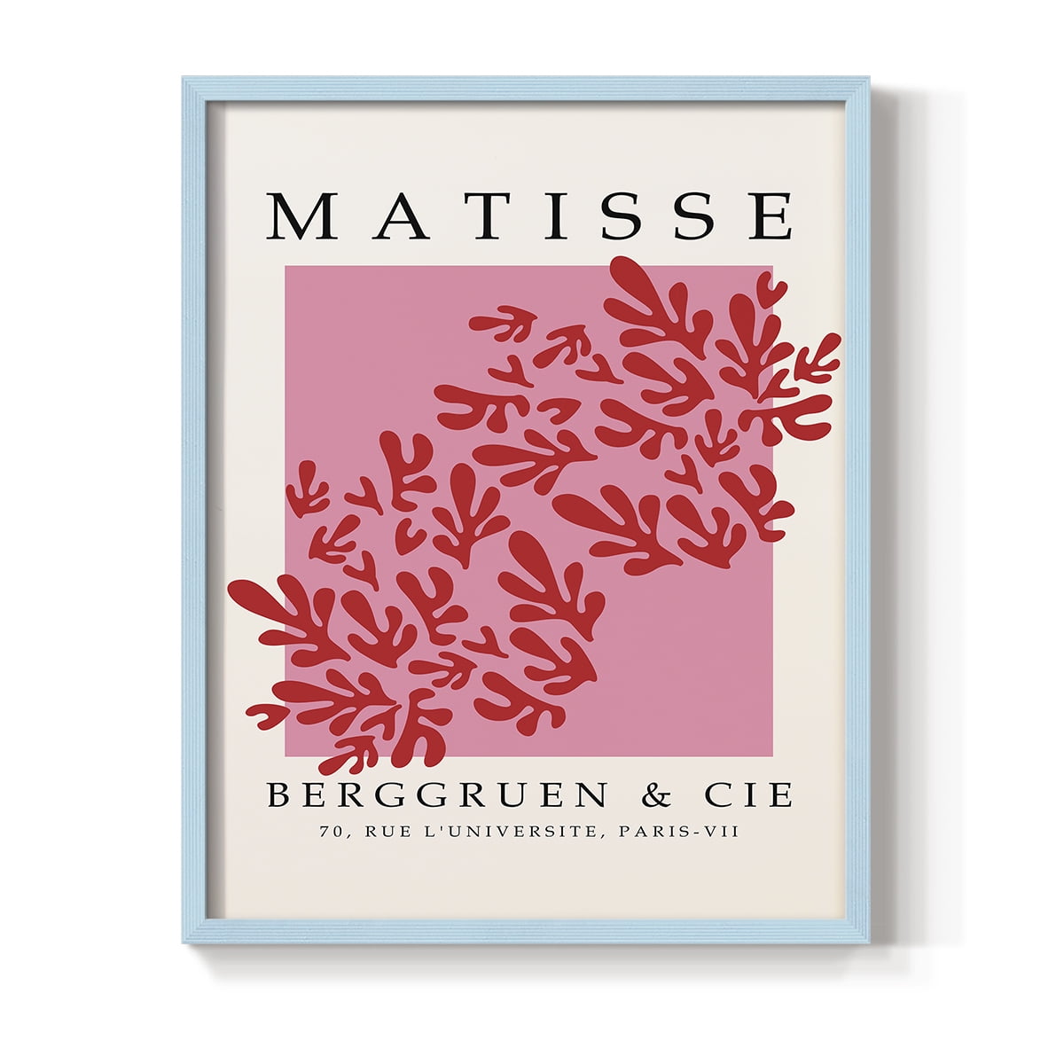 Matisse CCCXXII in Blue Solid Wood 16 x 20 Framed Print
