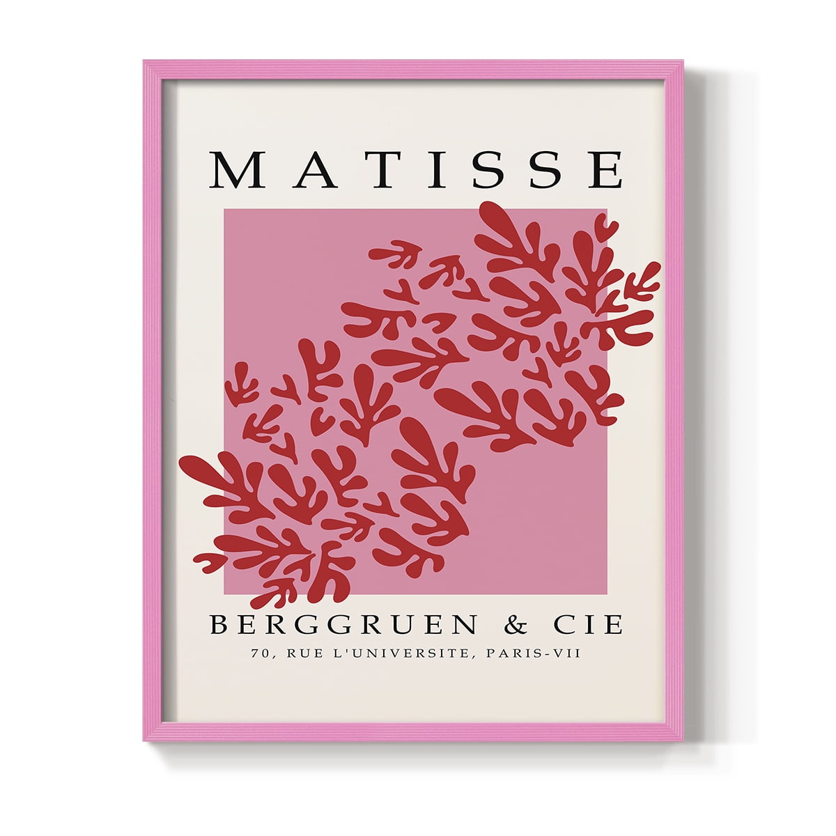 Matisse CCCXXII in Pink Solid Wood 16 x 20 Framed Print