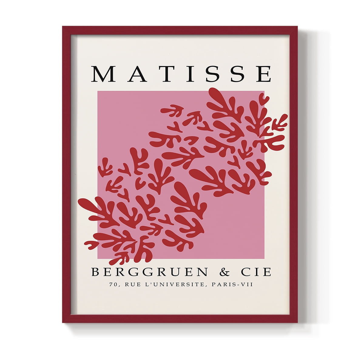 Matisse CCCXXII in Red Solid Wood 22 x 28 Framed Print