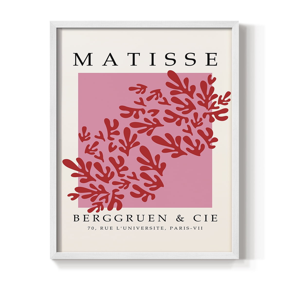 Matisse CCCXXII in White Solid Wood 22 x 28 Framed Print