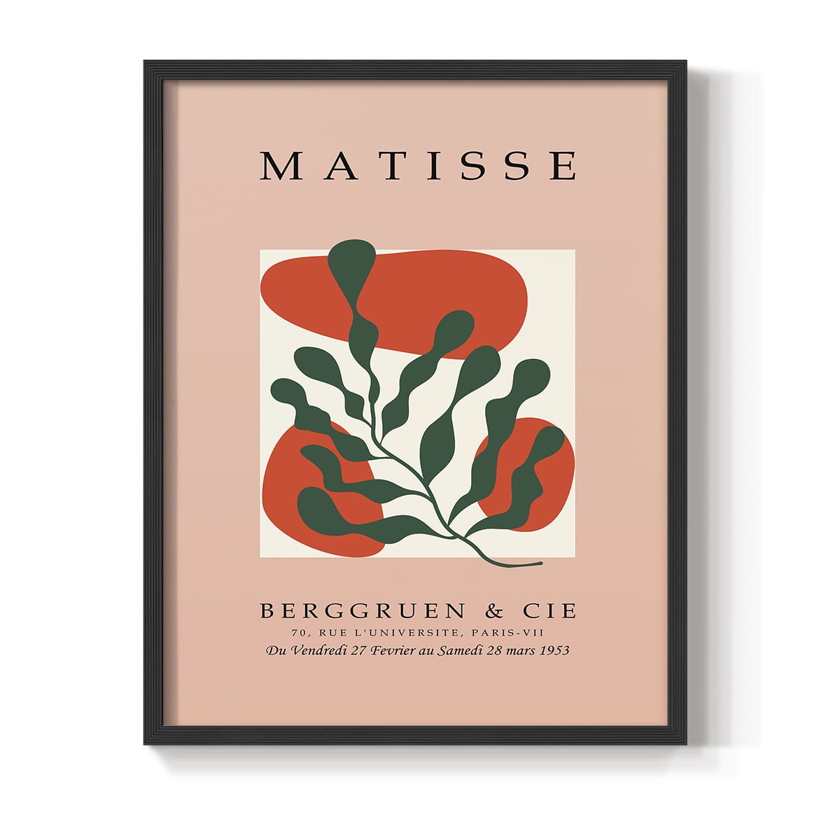 Matisse CCCXXIX in Black Solid Wood 11 x 14 Framed Print