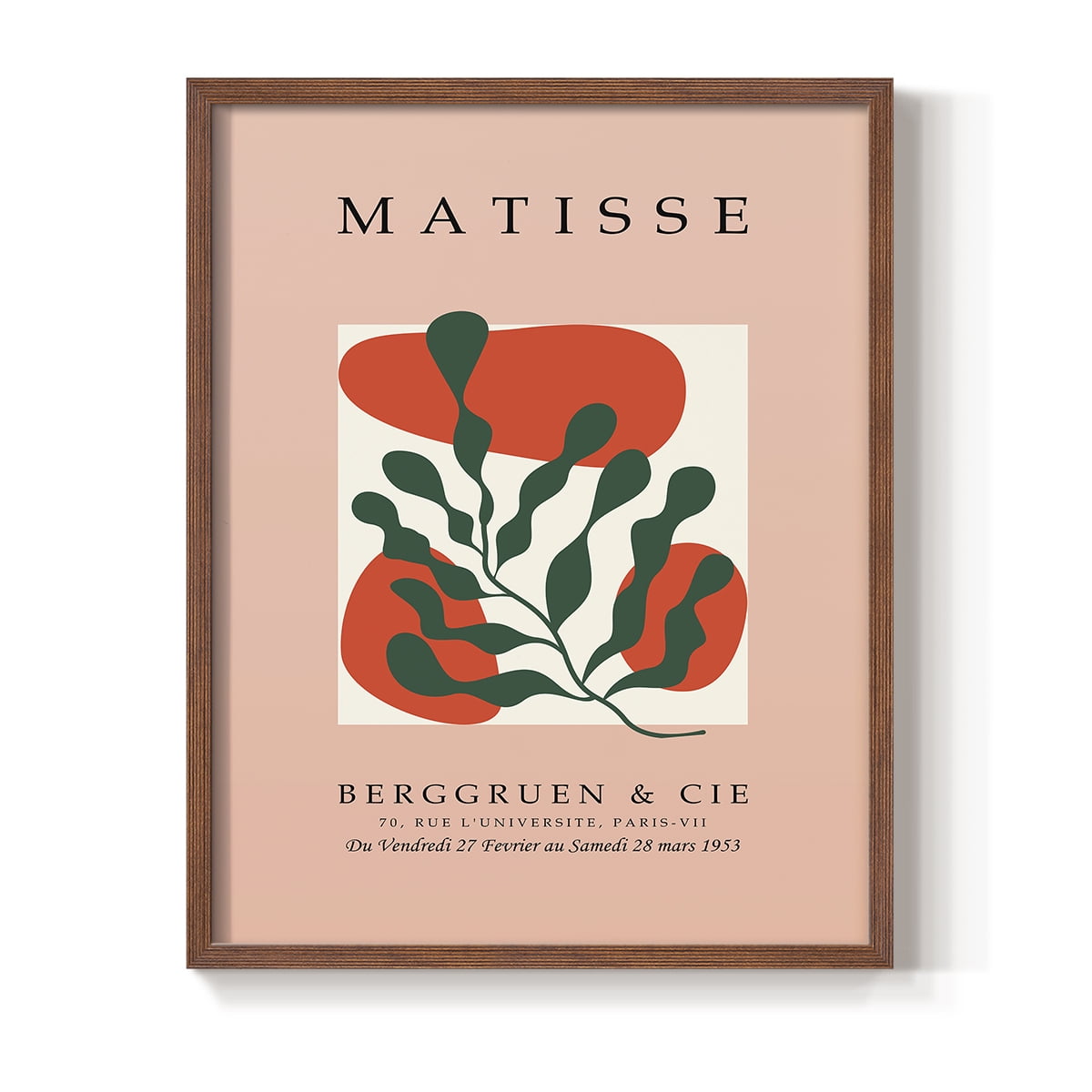 Matisse CCCXXIX in Brown Solid Wood 8 x 10 Framed Print