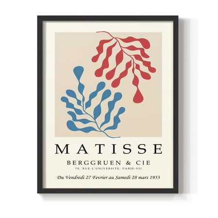 Matisse CCCXXVI in Black Solid Wood 8 x 10 Framed Print