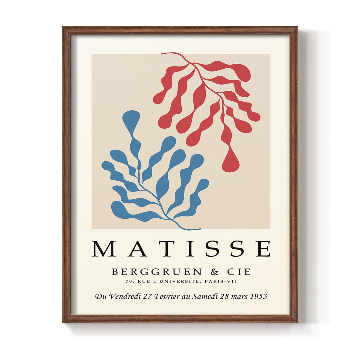 Matisse CCCXXVI in Brown Solid Wood 16 x 20 Framed Print