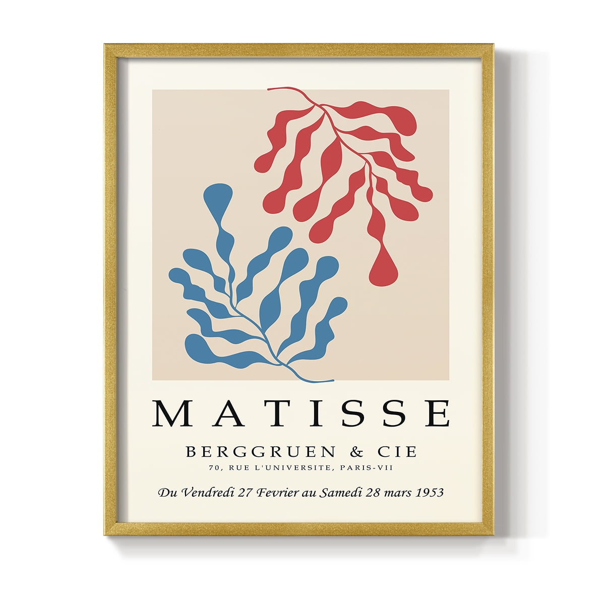 Matisse CCCXXVI in Gold Solid Wood 11 x 14 Framed Print