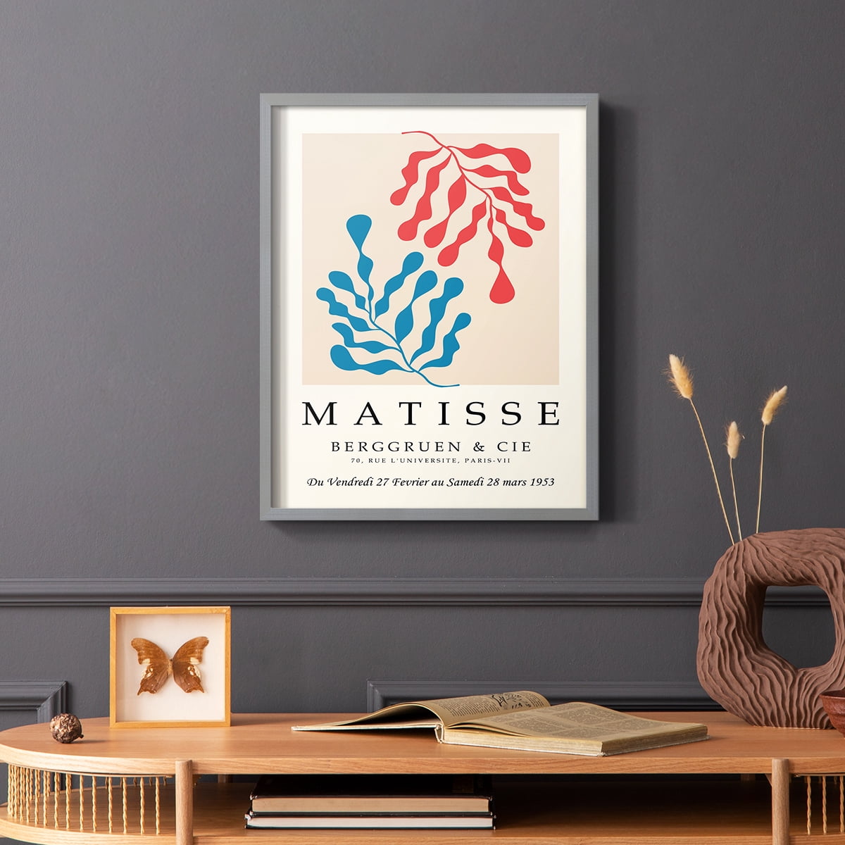 Matisse CCCXXVI in Gray Solid Wood 8 x 10 Framed Print