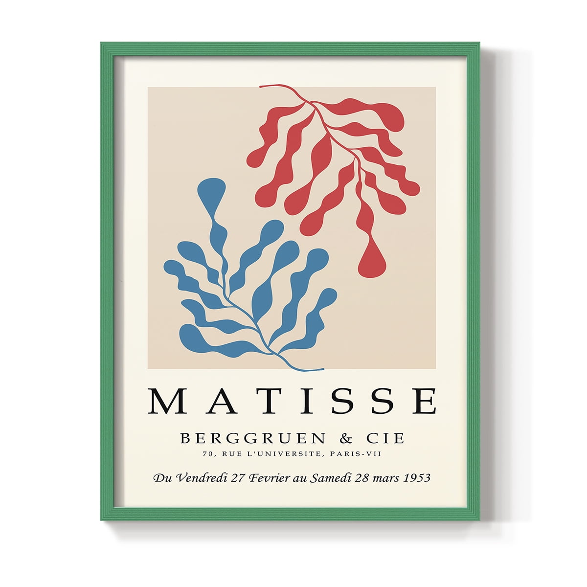 Matisse CCCXXVI in Green Solid Wood 16 x 20 Framed Print
