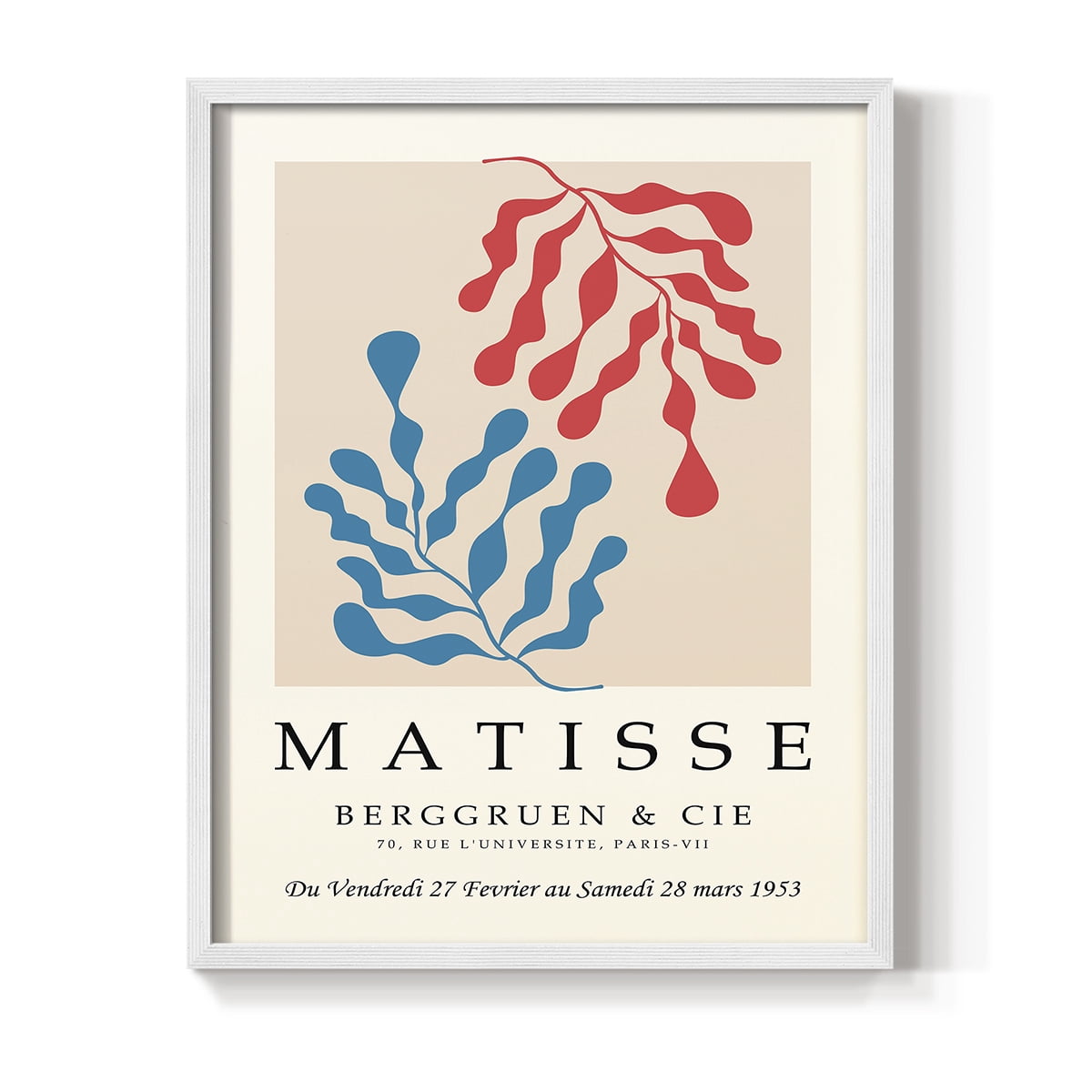 Matisse CCCXXVI in White Solid Wood 8 x 10 Framed Print