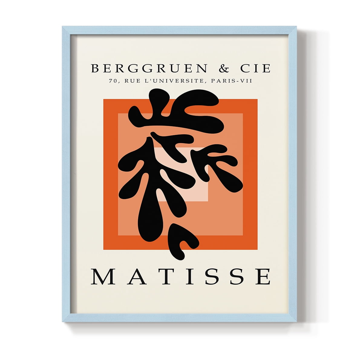 Matisse CCCXXVII in Blue Solid Wood 11 x 14 Framed Print