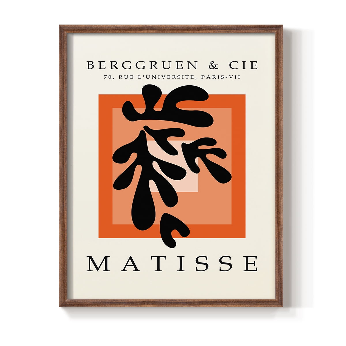 Matisse CCCXXVII in Brown Solid Wood 22 x 28 Framed Print