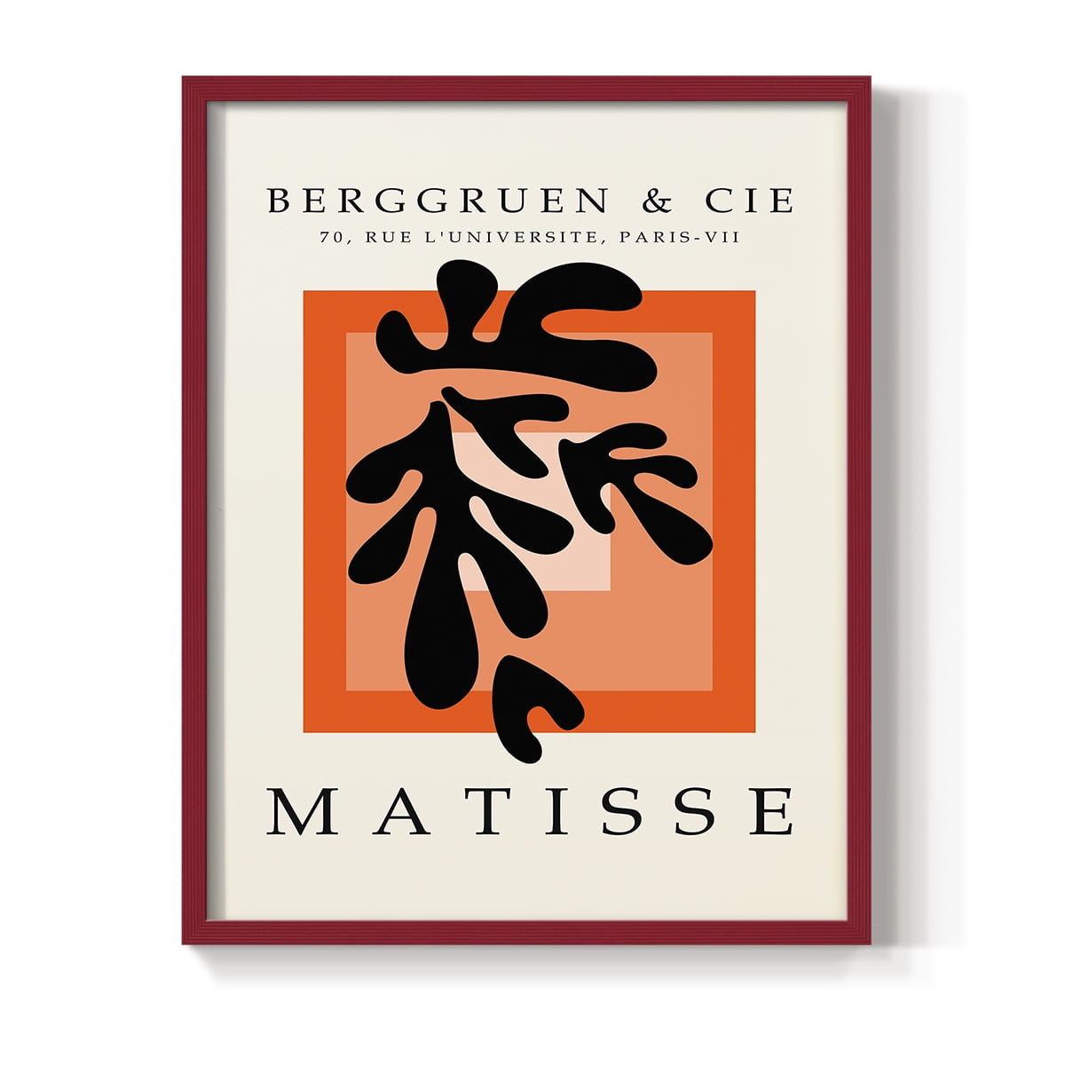 Matisse CCCXXVII in Red Solid Wood 8 x 10 Framed Print