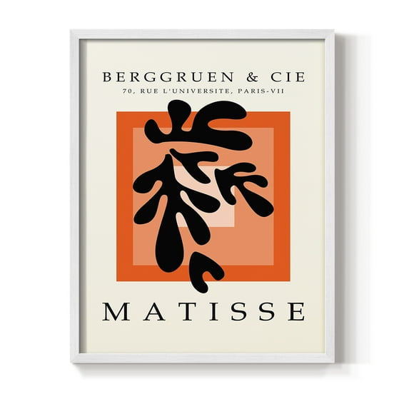 Matisse CCCXXVII in White Solid Wood 11 x 14 Framed Print