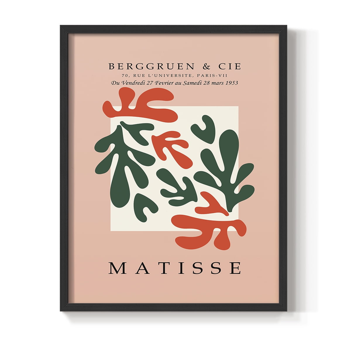 Matisse CCCXXX in Black Solid Wood 11 x 14 Framed Print