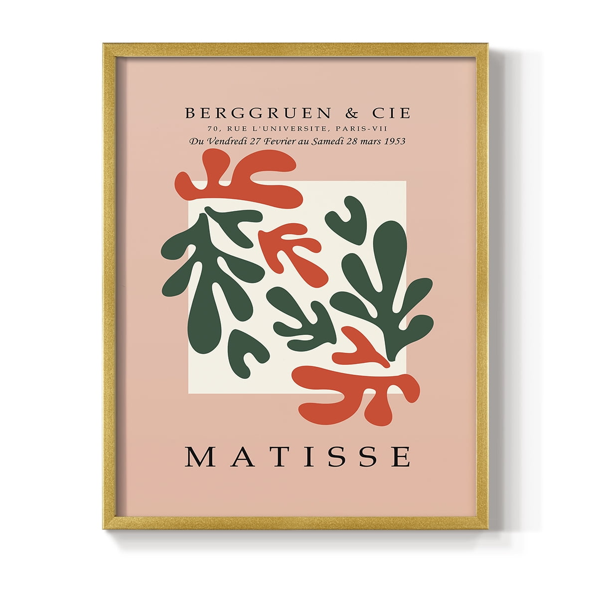 Matisse CCCXXX in Gold Solid Wood 22 x 28 Framed Print