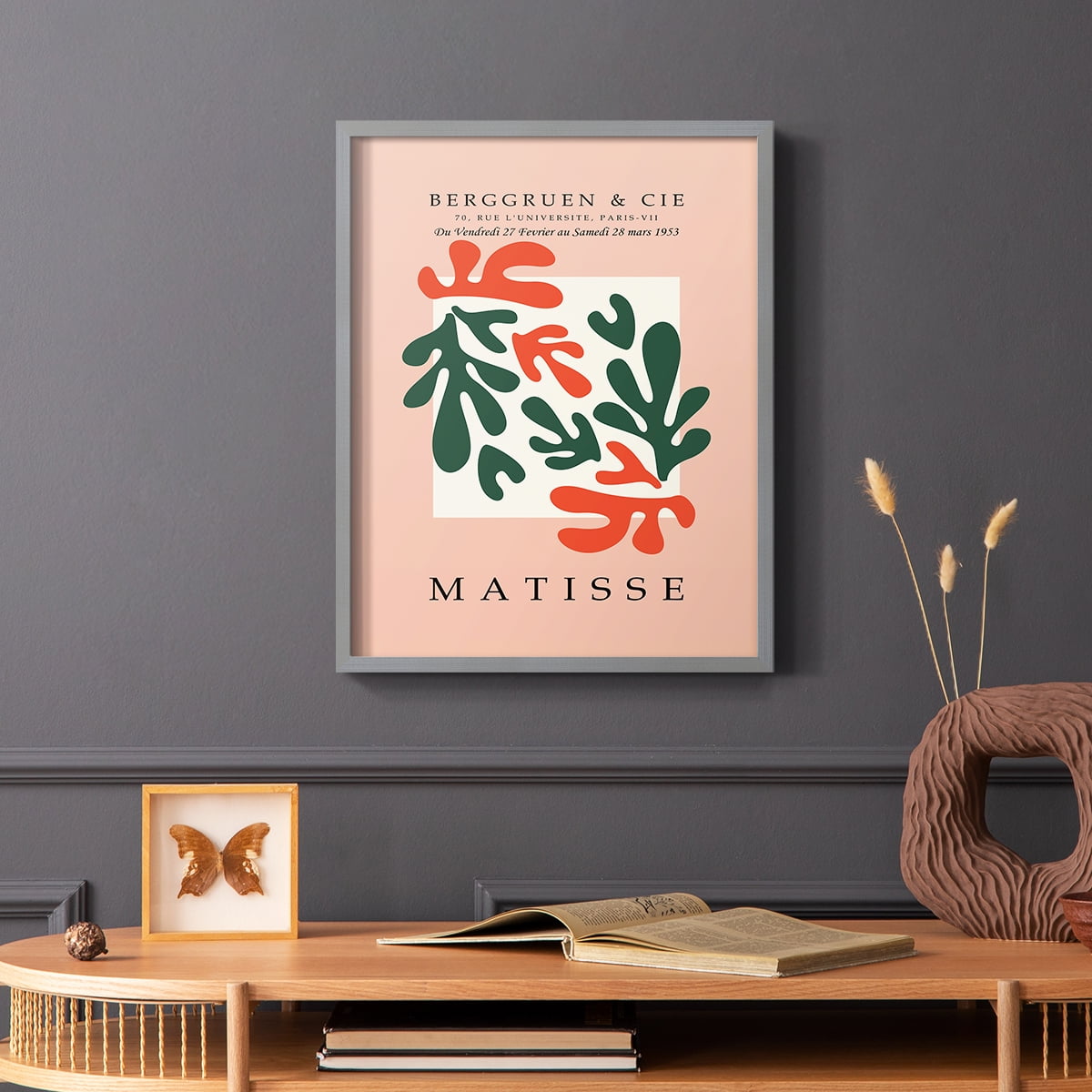 Matisse CCCXXX in Gray Solid Wood 8 x 10 Framed Print