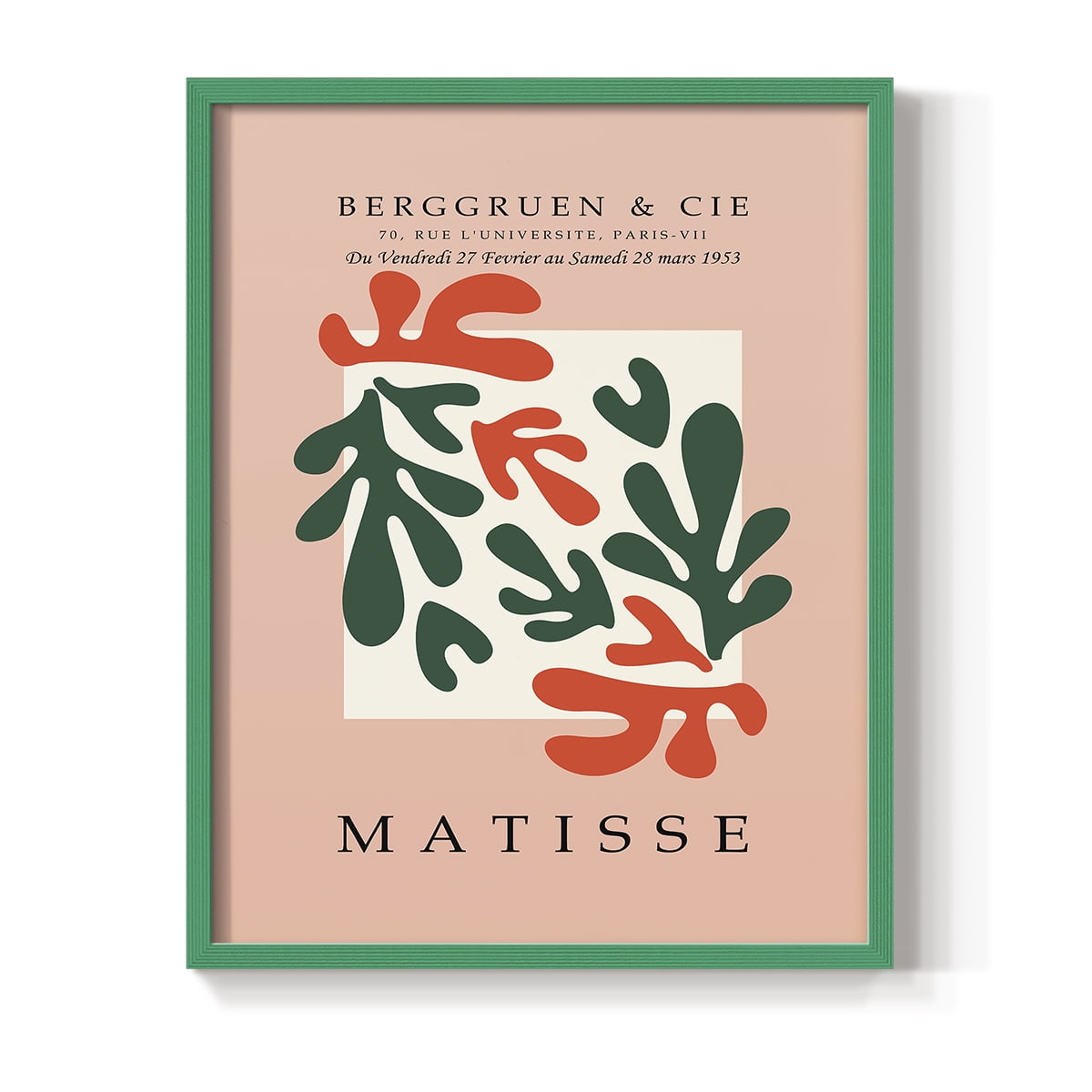 Matisse CCCXXX in Green Solid Wood 22 x 28 Framed Print