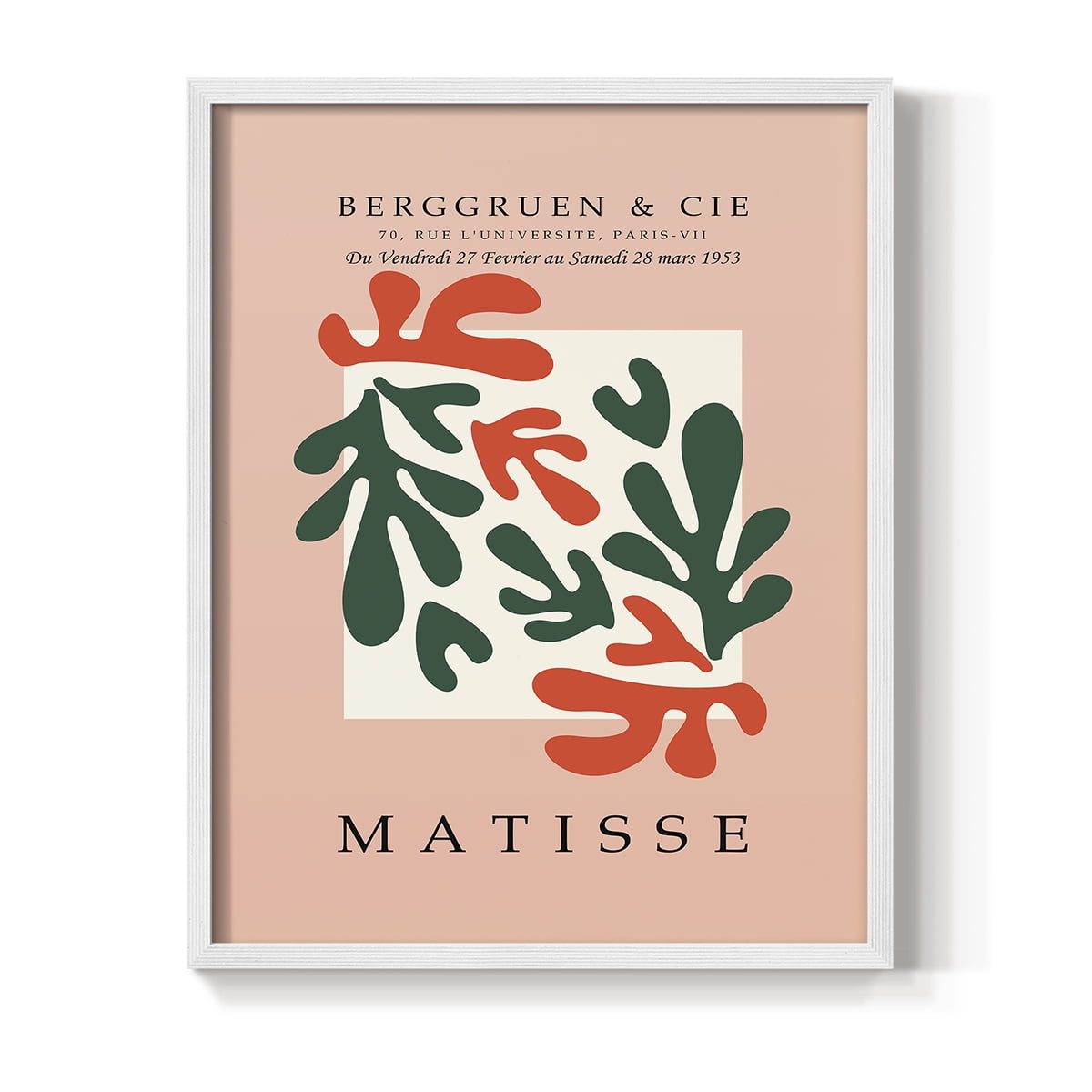 Matisse CCCXXX in White Solid Wood 8 x 10 Framed Print