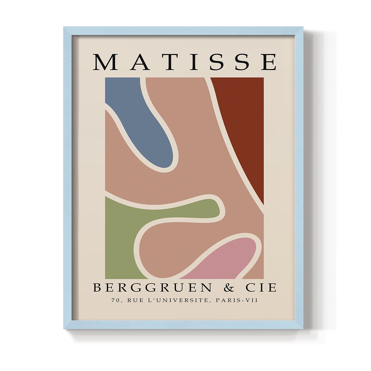 Matisse CCCXXXI in Blue Solid Wood 16 x 20 Framed Print