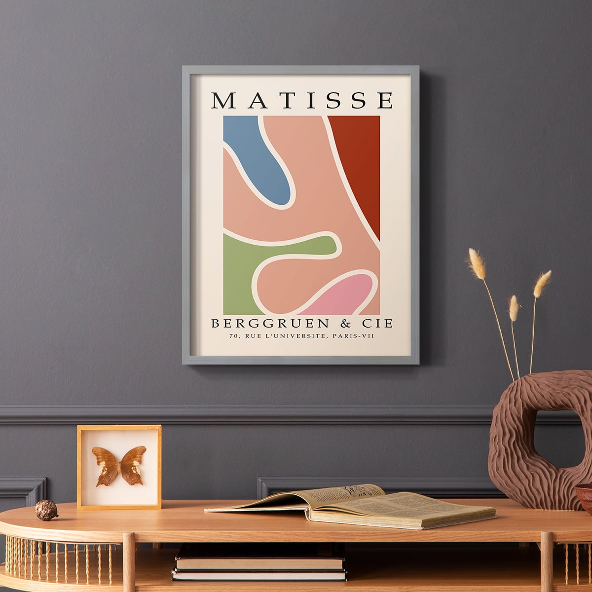 Matisse CCCXXXI in Gray Solid Wood 11 x 14 Framed Print