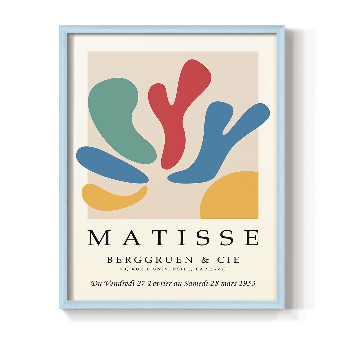 Matisse CCCXXXIII in Blue Solid Wood 11 x 14 Framed Print
