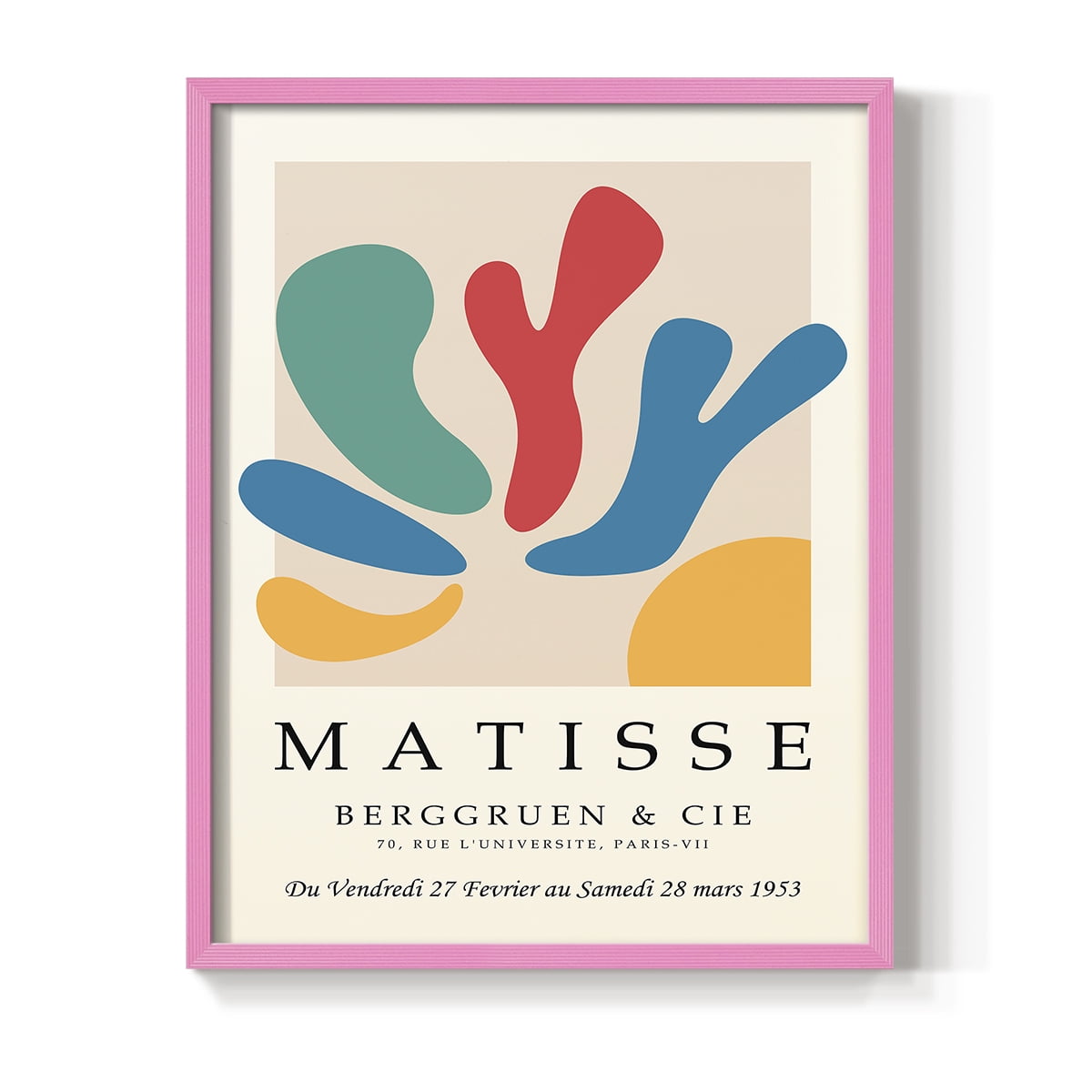 Matisse CCCXXXIII in Pink Solid Wood 8 x 10 Framed Print