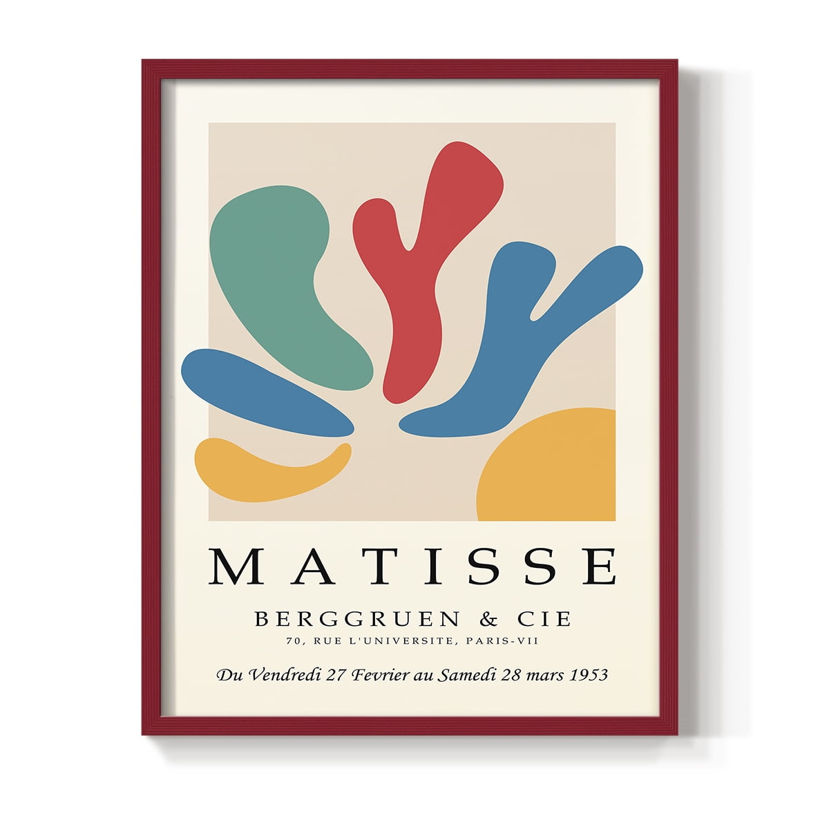Matisse CCCXXXIII in Red Solid Wood 22 x 28 Framed Print