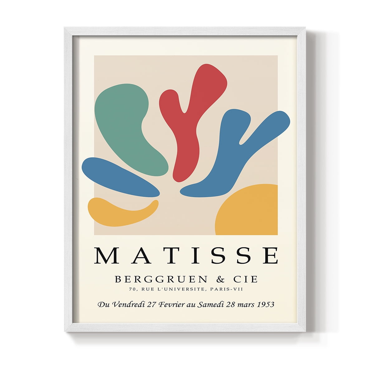 Matisse CCCXXXIII in White Solid Wood 8 x 10 Framed Print