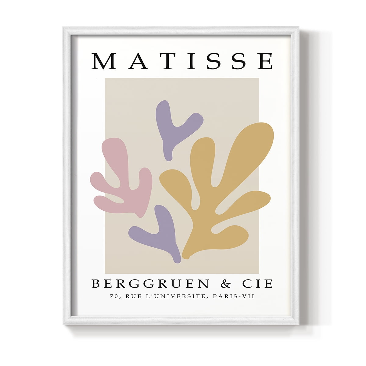 Matisse CCCXXXIV in White Solid Wood 8 x 10 Framed Print