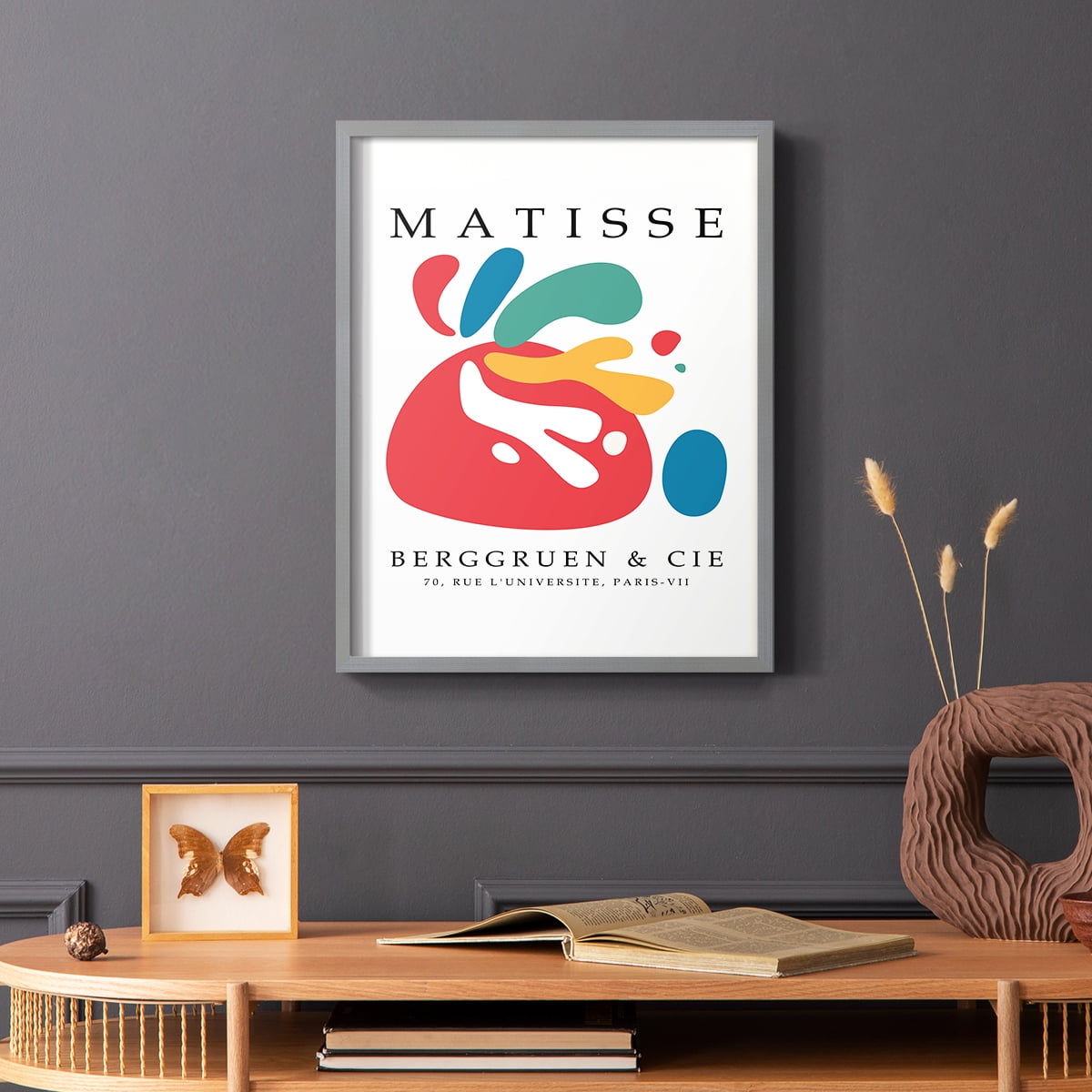 Matisse CCCXXXIX in Gray Solid Wood 16 x 20 Framed Print