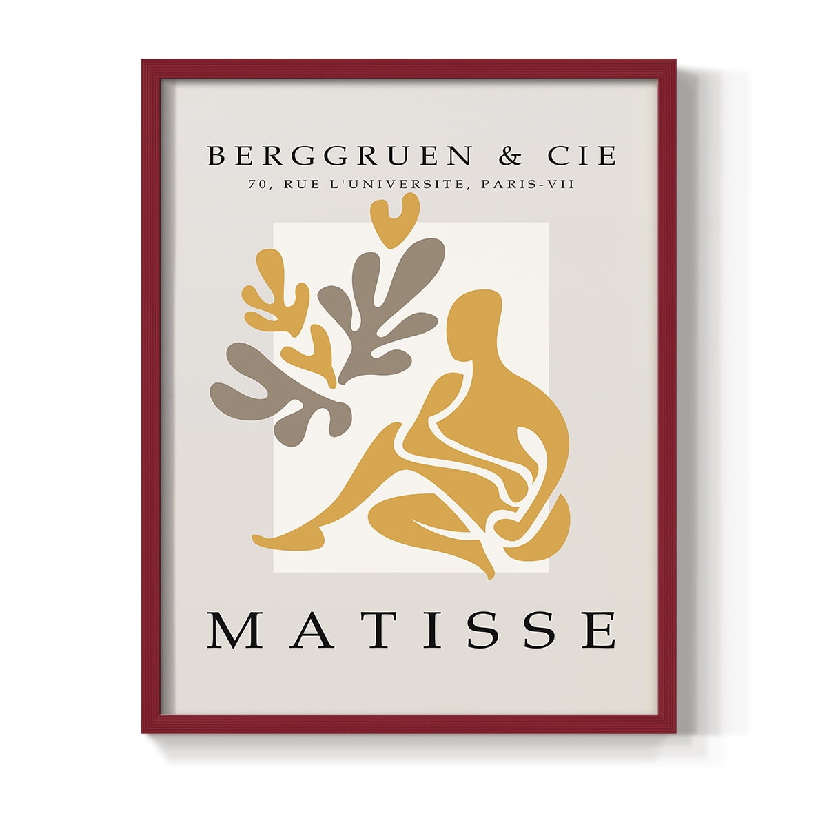 Matisse CCCXXXV in Red Solid Wood 11 x 14 Framed Print