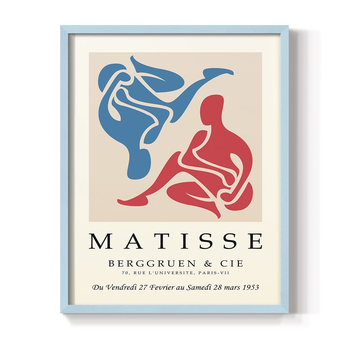 Matisse CCCXXXVI in Blue Solid Wood 22 x 28 Framed Print