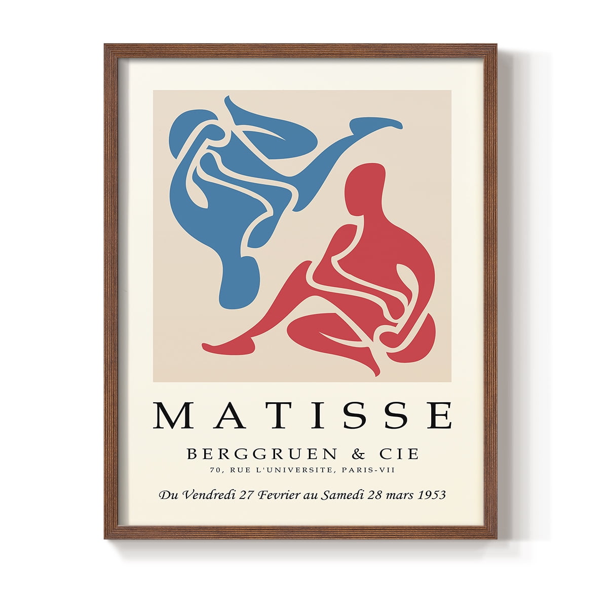 Matisse CCCXXXVI in Brown Solid Wood 22 x 28 Framed Print