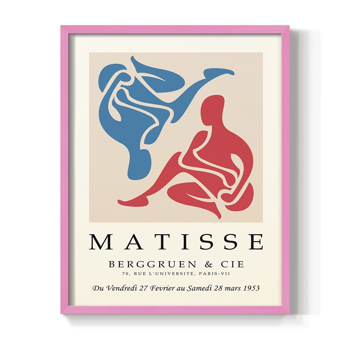 Matisse CCCXXXVI in Pink Solid Wood 8 x 10 Framed Print