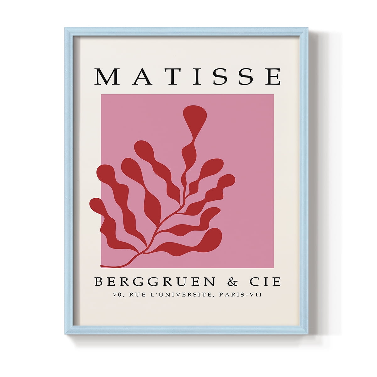 Matisse CCCXXXVII in Blue Solid Wood 22 x 28 Framed Print