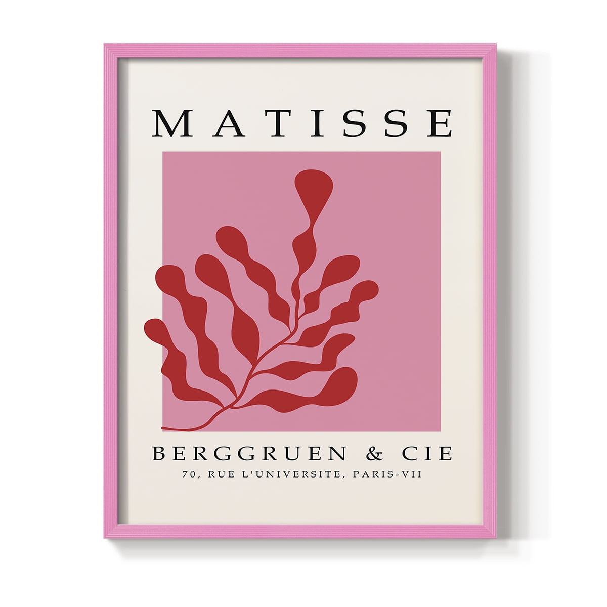 Matisse CCCXXXVII in Pink Solid Wood 8 x 10 Framed Print