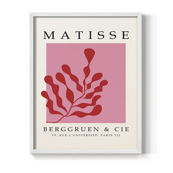 Matisse CCCXXXVII in White Solid Wood 8 x 10 Framed Print
