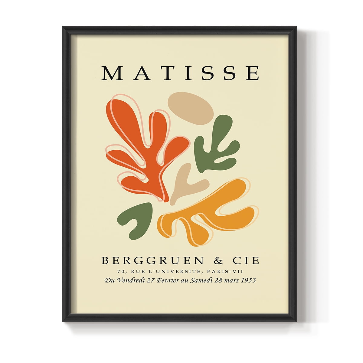 Matisse CCCXXXVIII in Black Solid Wood 11 x 14 Framed Print