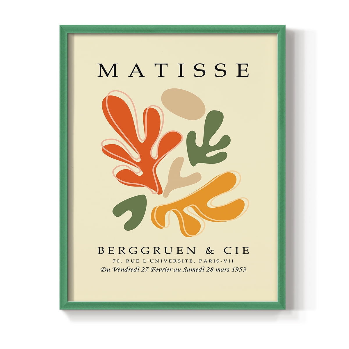 Matisse CCCXXXVIII in Green Solid Wood 22 x 28 Framed Print