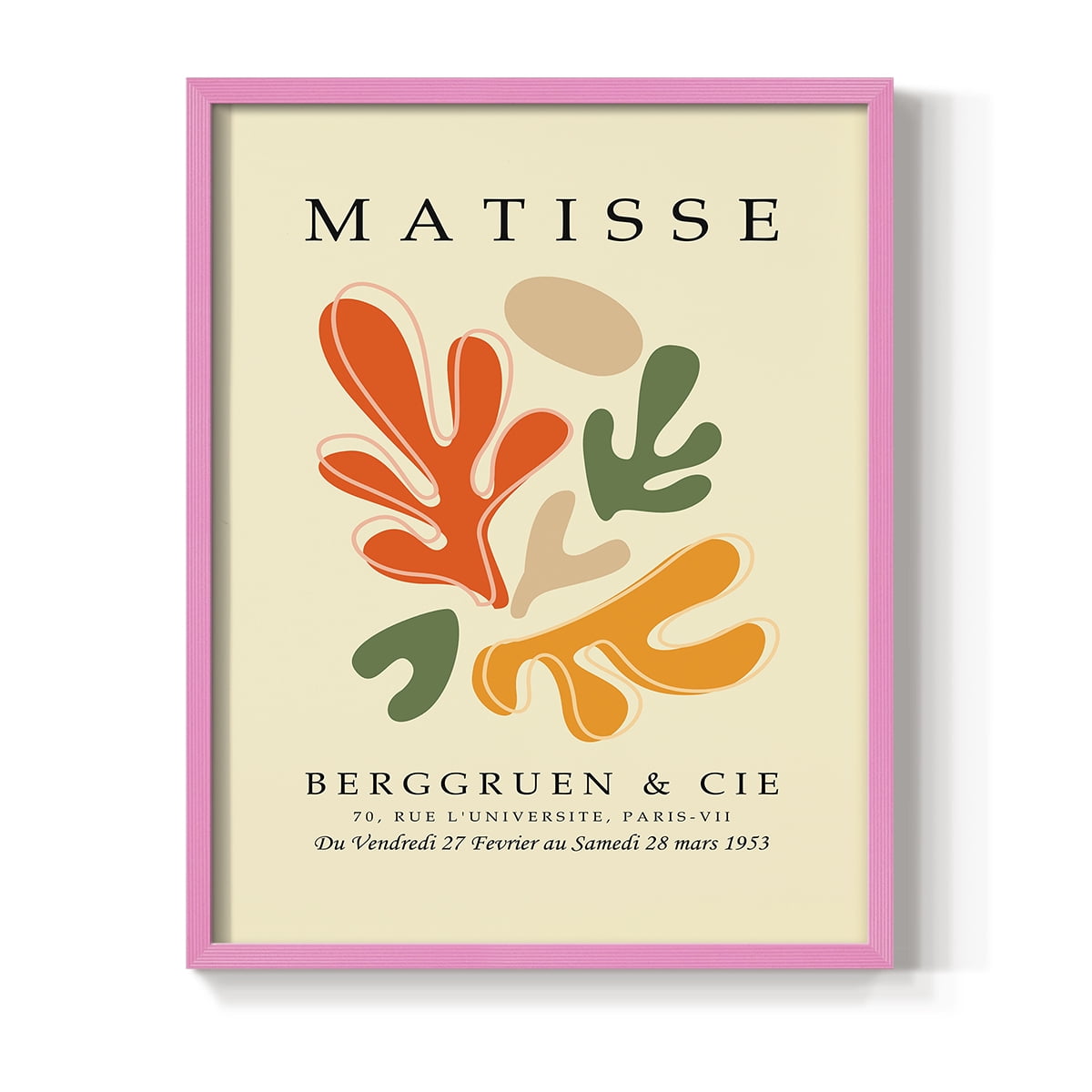 Matisse CCCXXXVIII in Pink Solid Wood 8 x 10 Framed Print