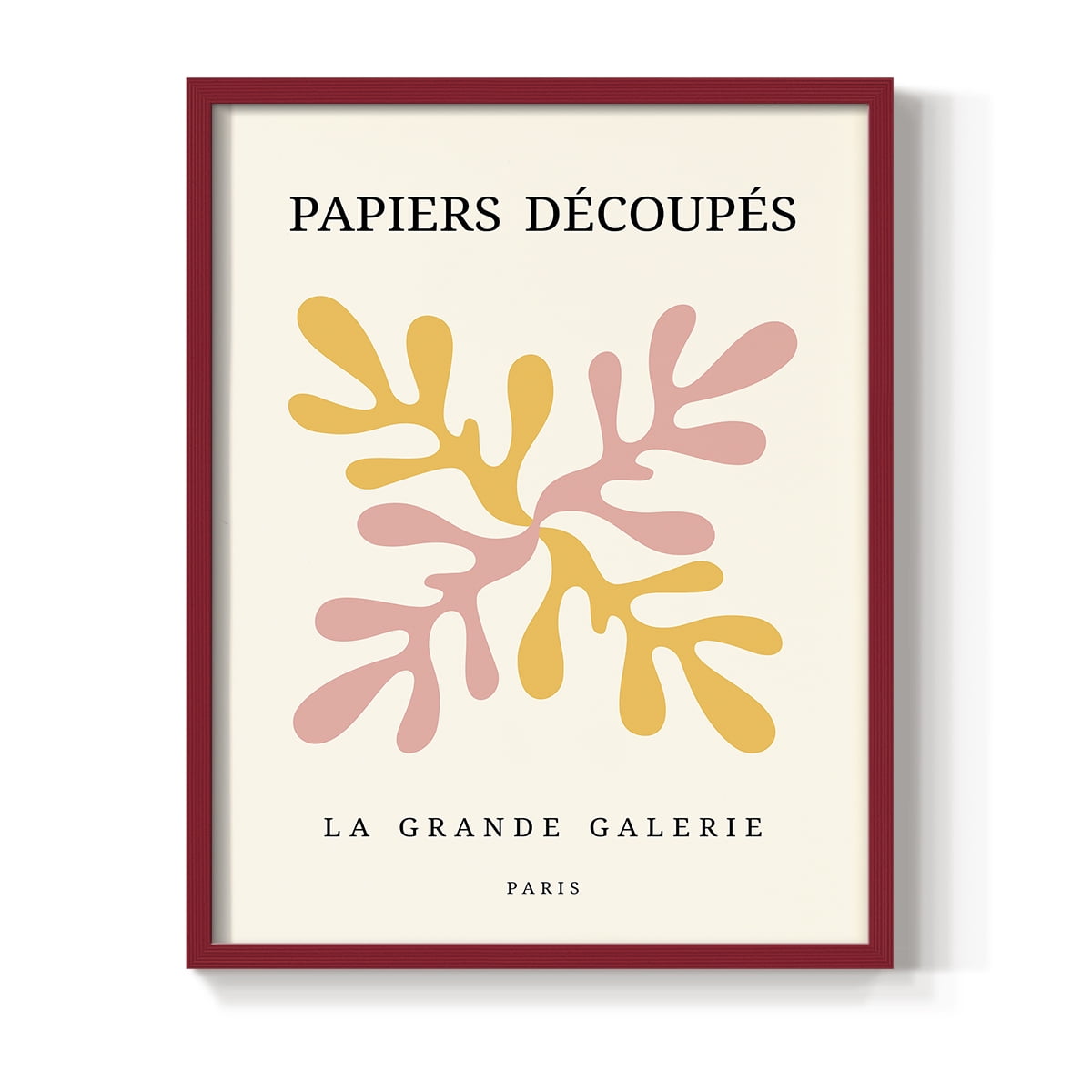 Matisse CDI in Red Solid Wood Framed Print No Nail Hanging