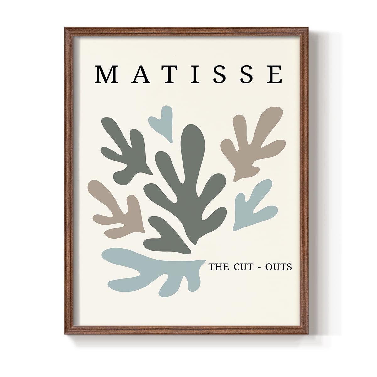 Matisse CDII in Brown Solid Wood Framed Print No Nail Hanging