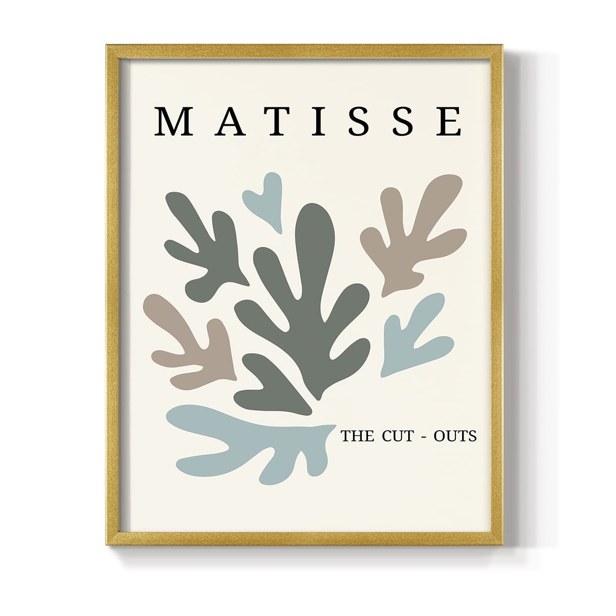 Matisse CDII in Gold Solid Wood Framed Print No Nail Hanging