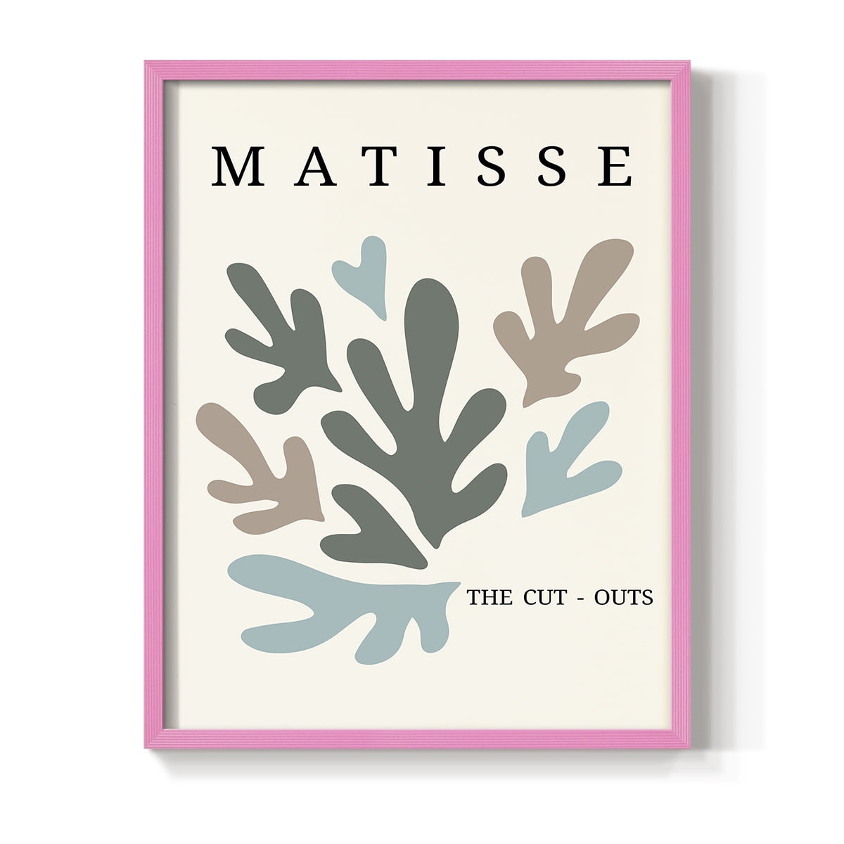 Matisse CDII in Pink Solid Wood Framed Print No Nail Hanging