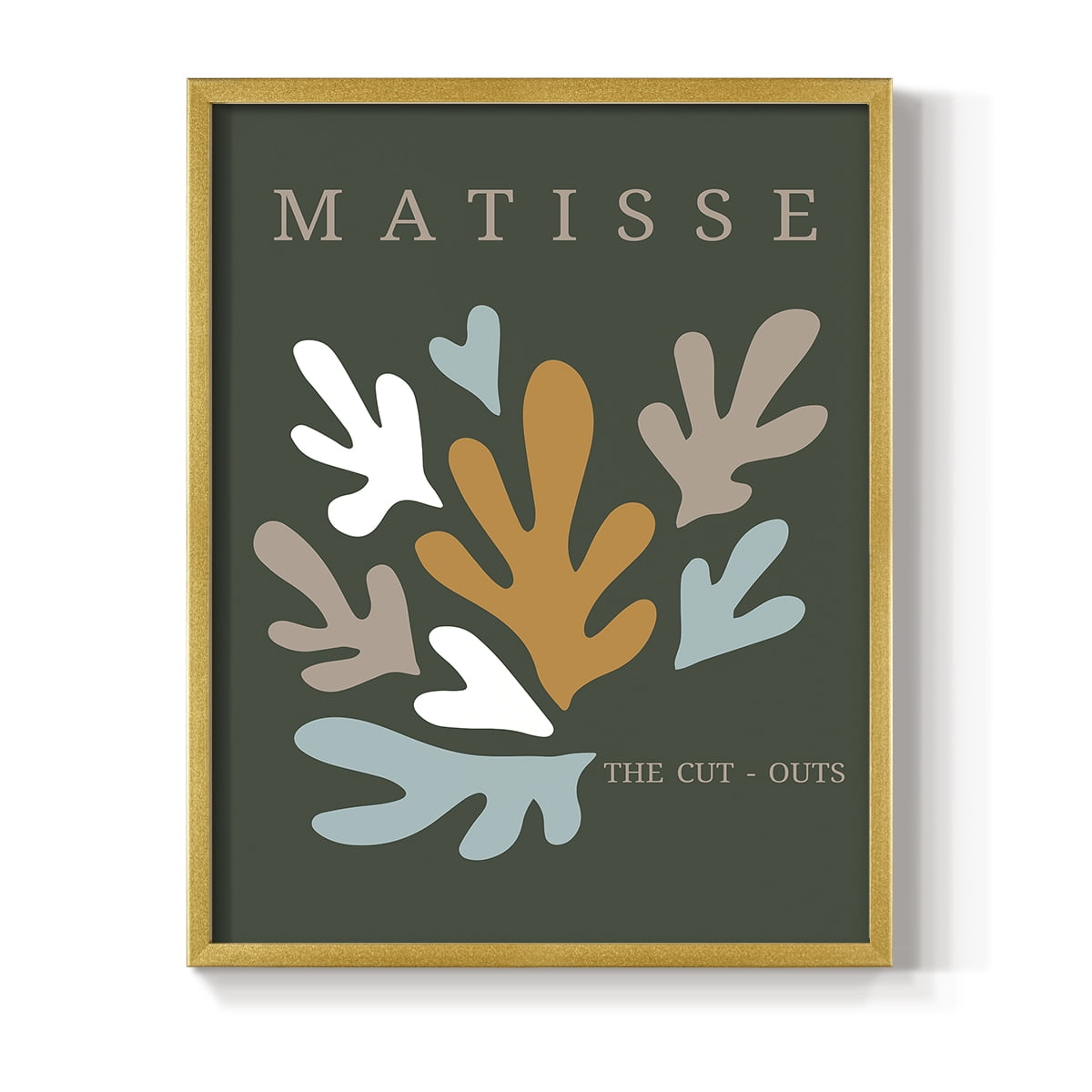 Matisse CDIII in Gold Solid Wood Framed Print No Nail Hanging