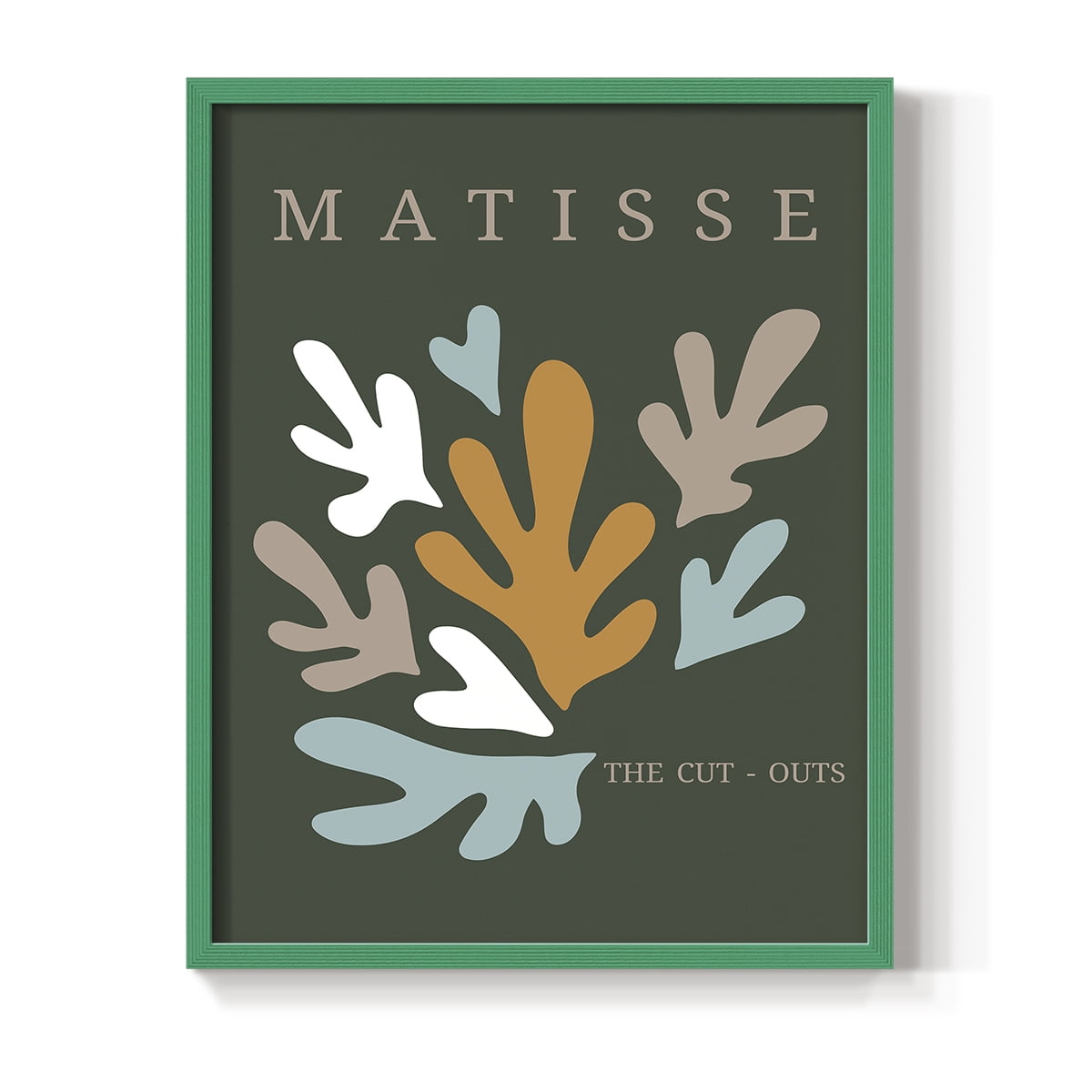 Matisse CDIII in Green Solid Wood Framed Print No Nail Hanging
