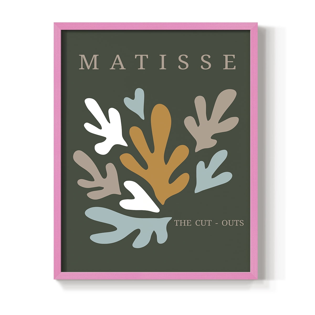 Matisse CDIII in Pink Solid Wood Framed Print No Nail Hanging