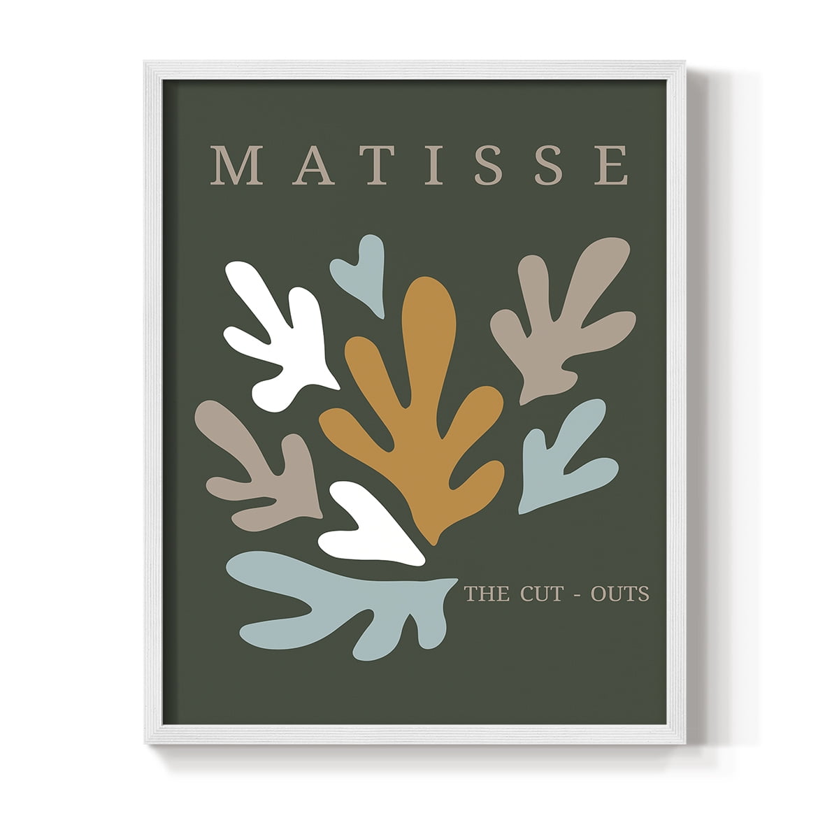 Matisse CDIII in White Solid Wood Framed Print No Nail Hanging