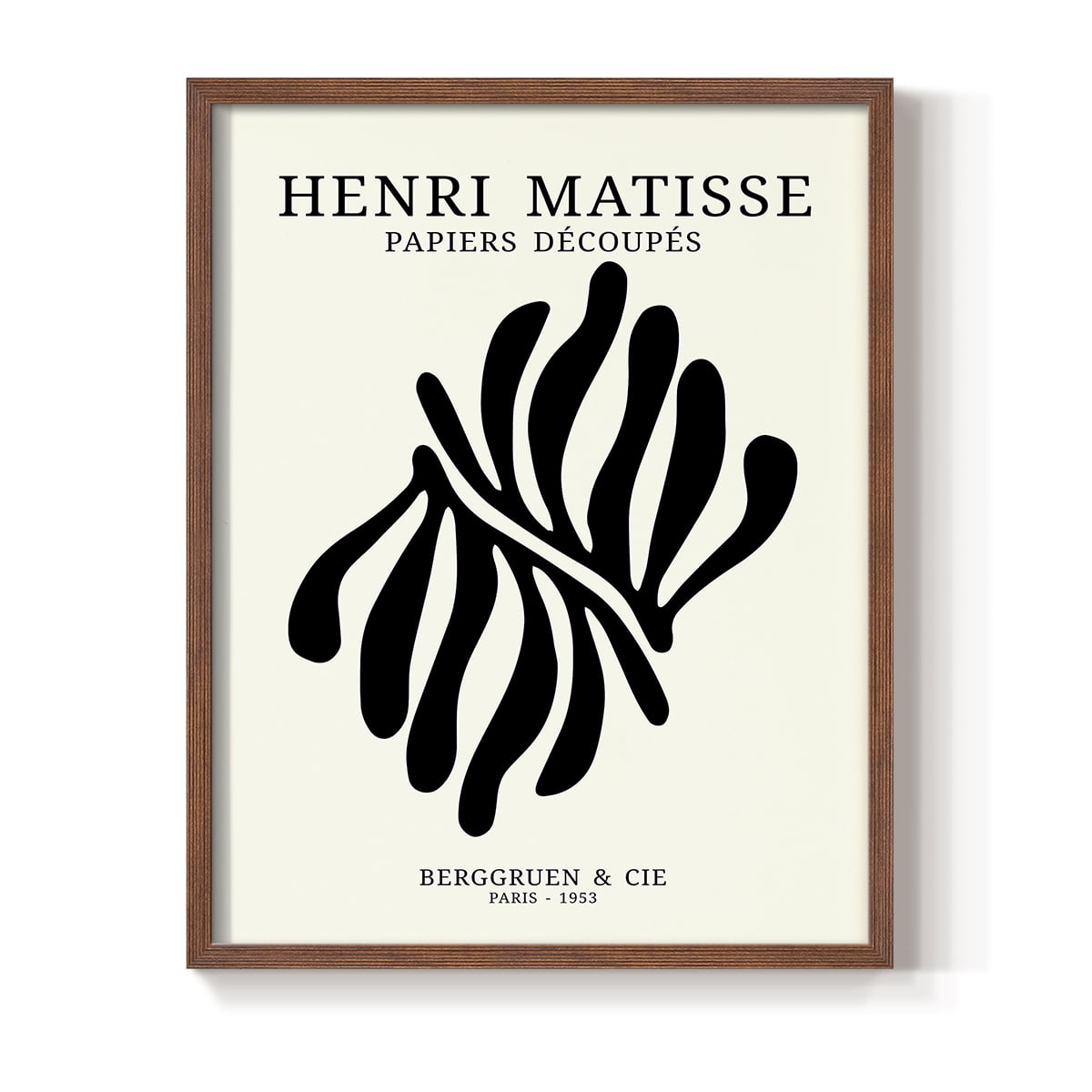 Matisse CDIX in Brown Solid Wood Framed Print No Nail Hanging